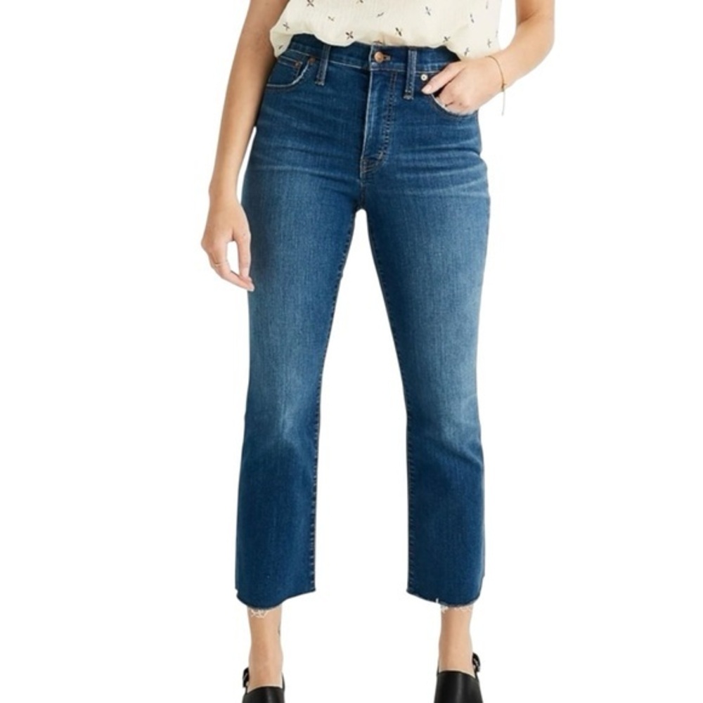 Madewell High-Rise Cropped Jeans in Medium Blue Wash